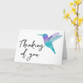 Denk Aan Jou Kolibrie Kaart (Gele Bloem)