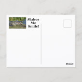 Denk aan jou maakt me een glimlach-alligator briefkaart (Achterkant)