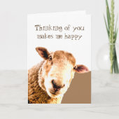 Denk aan jou maakt me grappige DOCTOR Sheep Kaart (Voorkant)