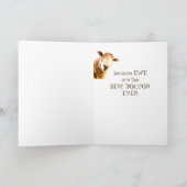 Denk aan jou maakt me grappige DOCTOR Sheep Kaart (Binnen)