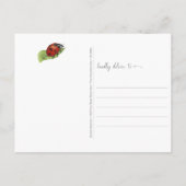 Denk aan jou Madeliefjes en Lieveheersbeestje Briefkaart (Achterkant)