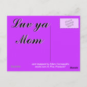 Denk aan jou, mam Briefkaart (Achterkant)