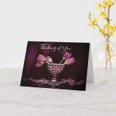 Denk aan jou met tulpen kaart (Gele Bloem)