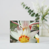 Denk aan jou, mijn vriend! Postkaart Tulp Bloem (Staand voorkant)