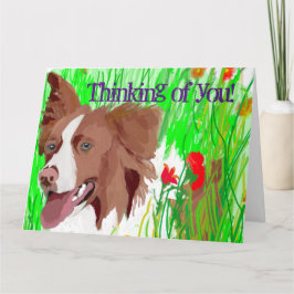 Denk aan jou Mooie Border Collie Liefdekaart Kaart