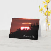 Denk aan jou | Mooie zonsondergang Kaart (Gele Bloem)