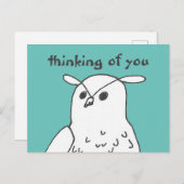 Denk Aan Jou Mopne Uil Briefkaart (Voorkant / Achterkant)