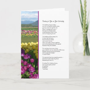 Denk aan jou op je verjaardag kaart