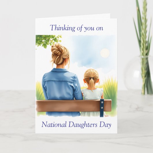 Denk aan jou op Nationale Dochtersdag Kaart (Voorkant)
