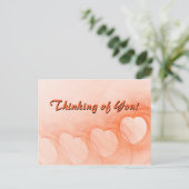 Denk Aan Jou Oranje Hartlijn Abstract Briefkaart (Staand voorkant)