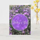 Denk aan jou Paarse Wilde BloemenFoto Aangepast Kaart (Gele Bloem)