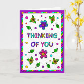 Denk aan jou | Pagina binnenzijde kleuren Kaart (Gele Bloem)