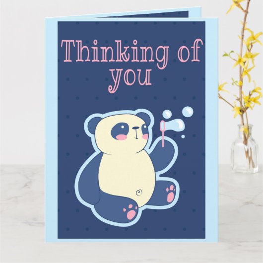 DENK AAN JOU PANDA KAART (Gele Bloem)