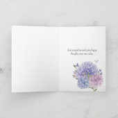 Denk aan Jou Pastel Hydrangea Bloemkaart Kaart (Binnen)