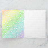 "Denk aan Jou" Pastel Regenboog Wenskaart Kaart (Binnen)