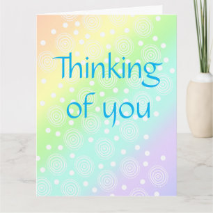"Denk aan Jou" Pastel Regenboog Wenskaart Kaart