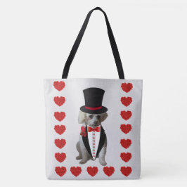 Denk Aan Jou Poodle Grijze Rode Schouder Tote Tas