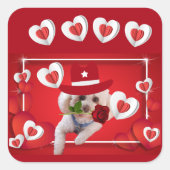 Denk Aan Jou Poodle Sticker Labels (Voorkant)