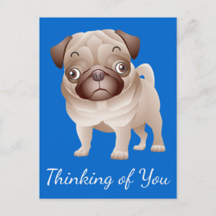 Denk Aan Jou Pug Puppies Hond Grafische Postkaart