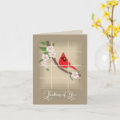 Denk aan jou, Red Cardinal/Apple Blossom Kaart (Gele Bloem)