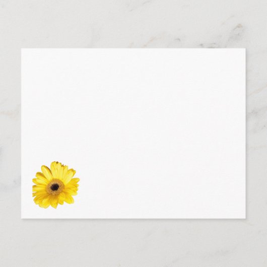 Denk aan jou rode en gele Gerber-margrieten Briefkaart (Achterkant)