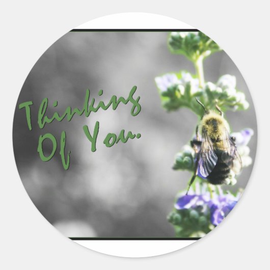 Denk aan jou! ronde sticker (Voorkant)