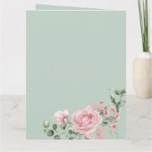 Denk aan jou Roze Botanische Rozen Salie Kaart (Achterkant)