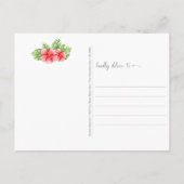 Denk aan jou Roze Flamingo Tropische Bloemen Pos Briefkaart (Achterkant)