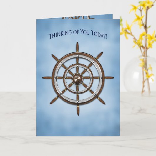 Denk aan jou, Ship's Wheel, Helm Kaart (Gele Bloem)