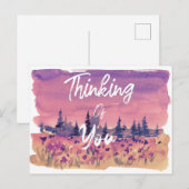 Denk aan jou Sunset Weide Ansichtkaart Briefkaart (Voorkant / Achterkant)