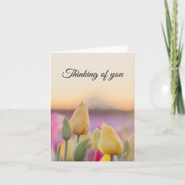 Denk aan jou Tulpen Vouwkaart Kaart