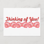 Denk Aan Jou Vervuild Hart Roze Sjabloon  Briefkaart (Voorkant)