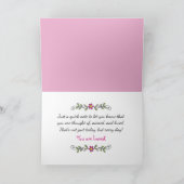 Denk aan jou, verzend Liefde en geniet van je zin! Bedankkaart (Binnen)