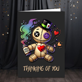 Denk aan Jou Voodoo Pop Greeting Kaart