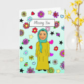 Denk aan jou, Whimsical Friendship Kaart (Gele Bloem)