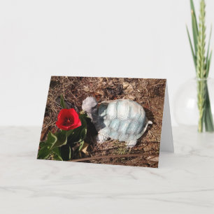 Denk aan Jou Wind Schildpad & Bloem Wenskaart Kaart