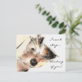 Denk aan jou Yorkie  Briefkaart (Staand voorkant)