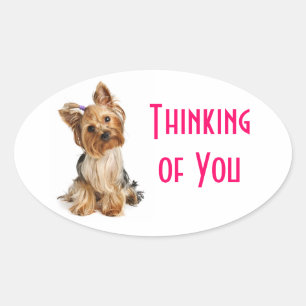 Denk aan Jou Yorkshire Terrier Hond Stickers