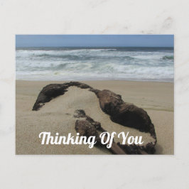 Denk Aan Jou Zand Drijfhout Strand Pas Op Briefkaart