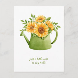 Denk Aan Jou Zonnebloemen in Gietkan Briefkaart