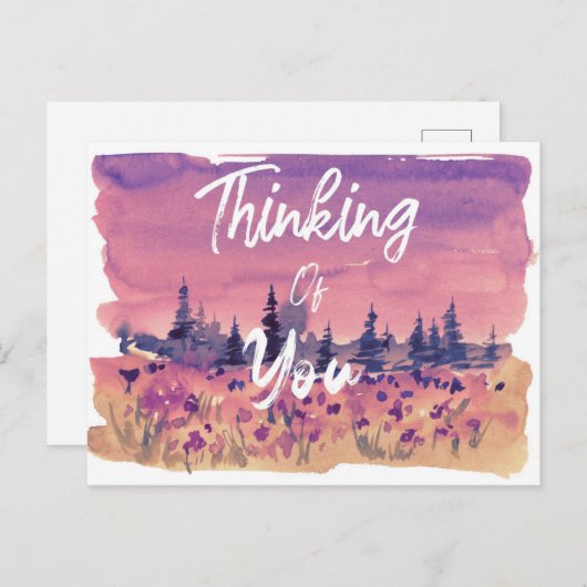 Denk aan Jou Zonsondergang Weide Ansichtkaart Briefkaart (Voorkant / Achterkant)