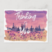 Denk aan Jou Zonsondergang Weide Ansichtkaart Briefkaart (Voorkant)