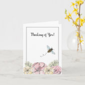 Denk aan jullie bloemen en bijen kaart (Gele Bloem)