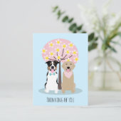 Denk aan jullie honden door Cherry Blossom Tree Briefkaart (Staand voorkant)