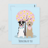 Denk aan jullie honden door Cherry Blossom Tree Briefkaart (Voorkant / Achterkant)