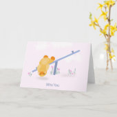 Denk aan jullie schattige kindvrienden kaart (Gele Bloem)