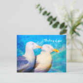 Denk aan jullie twee zeemijlen Blue Sky Briefkaart (Staand voorkant)