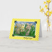 Denk aan jullie vrienden kaart (Gele Bloem)