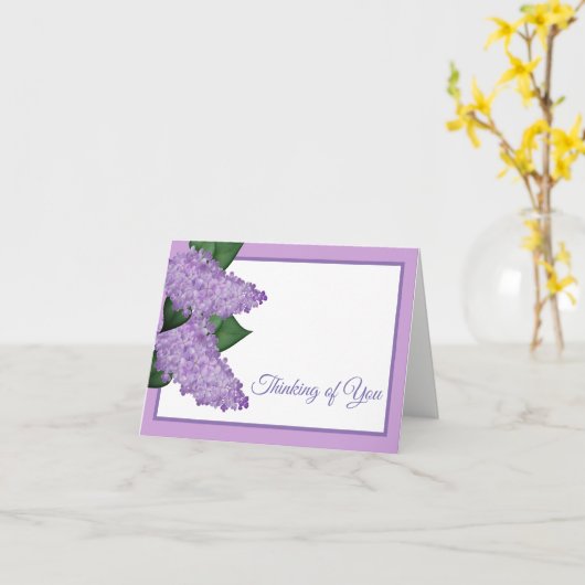 Denk aan Kaart-Lilacs Kaart (Gele Bloem)