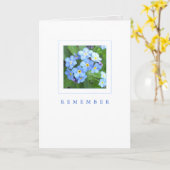 Denk aan Kaart: Sky Blue Forget-Me-Nots Kaart (Gele Bloem)